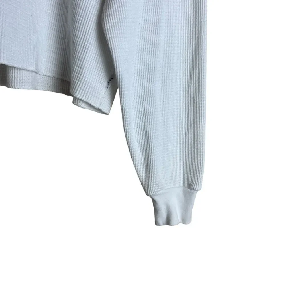 Tna‎ white waffle cropped long sleeve top - Picture 8 of 8